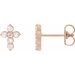 14K Rose 1/6 CTW Natural Diamond Cross Earrings