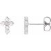 14K White 1/6 CTW Natural Diamond Cross Earrings