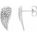Sterling Silver .07 CTW Natural Diamond Angel Wing Earrings