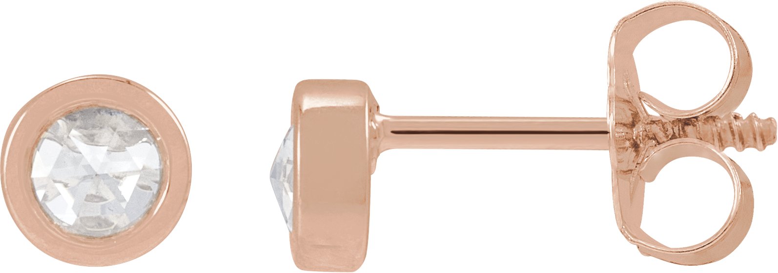 Youth Bezel-Set Stud Earrings