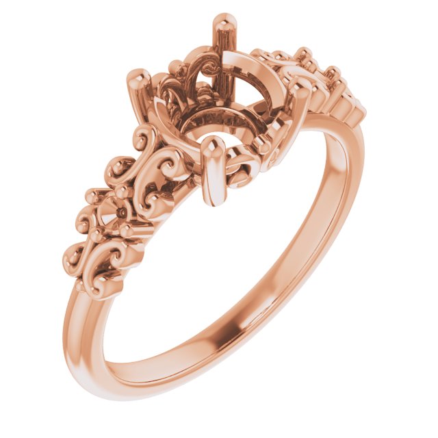 Accented Sculptural Engagement Ring