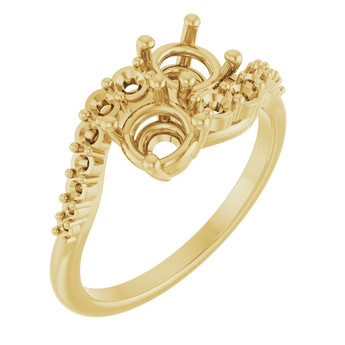 Two-Stone Bypass Engagement Ring or Band