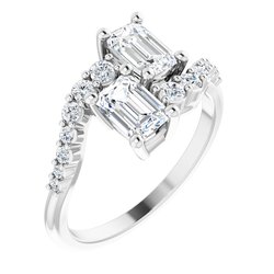 Two-Stone Engagement Ring alebo Band