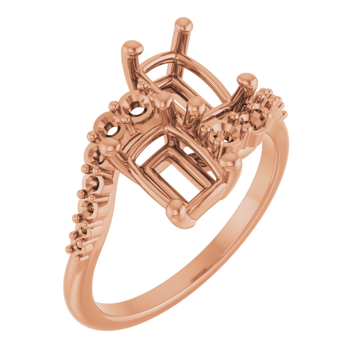 Two-Stone Bypass Engagement Ring or Band