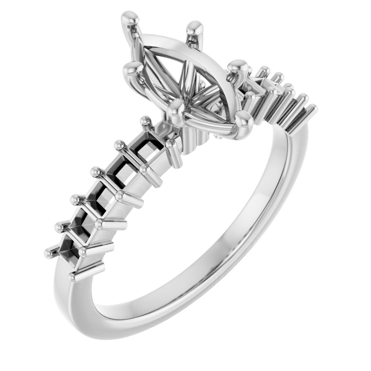 Accented Engagement Ring