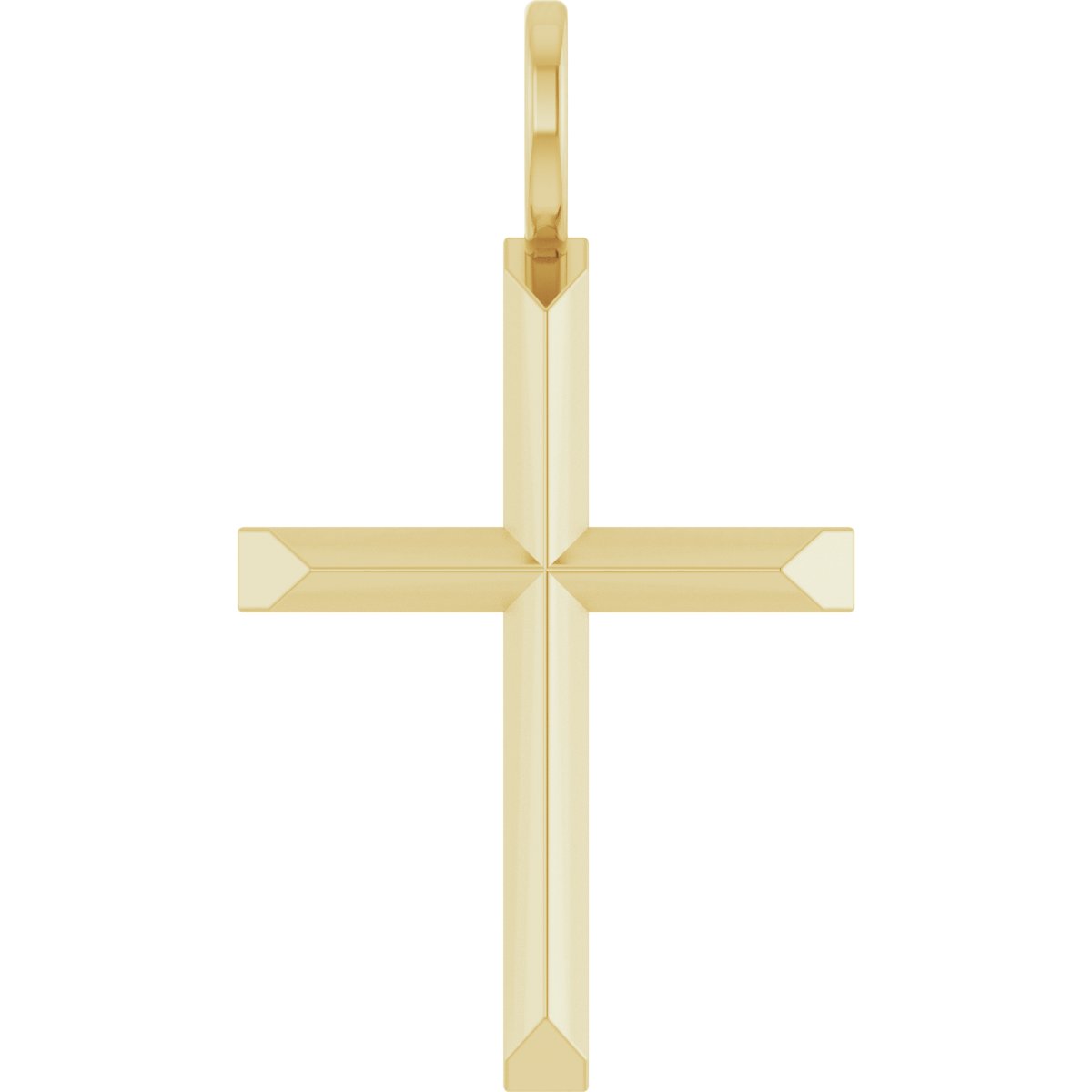 14K Yellow Knife Edge Cross Pendant Ref 20353929