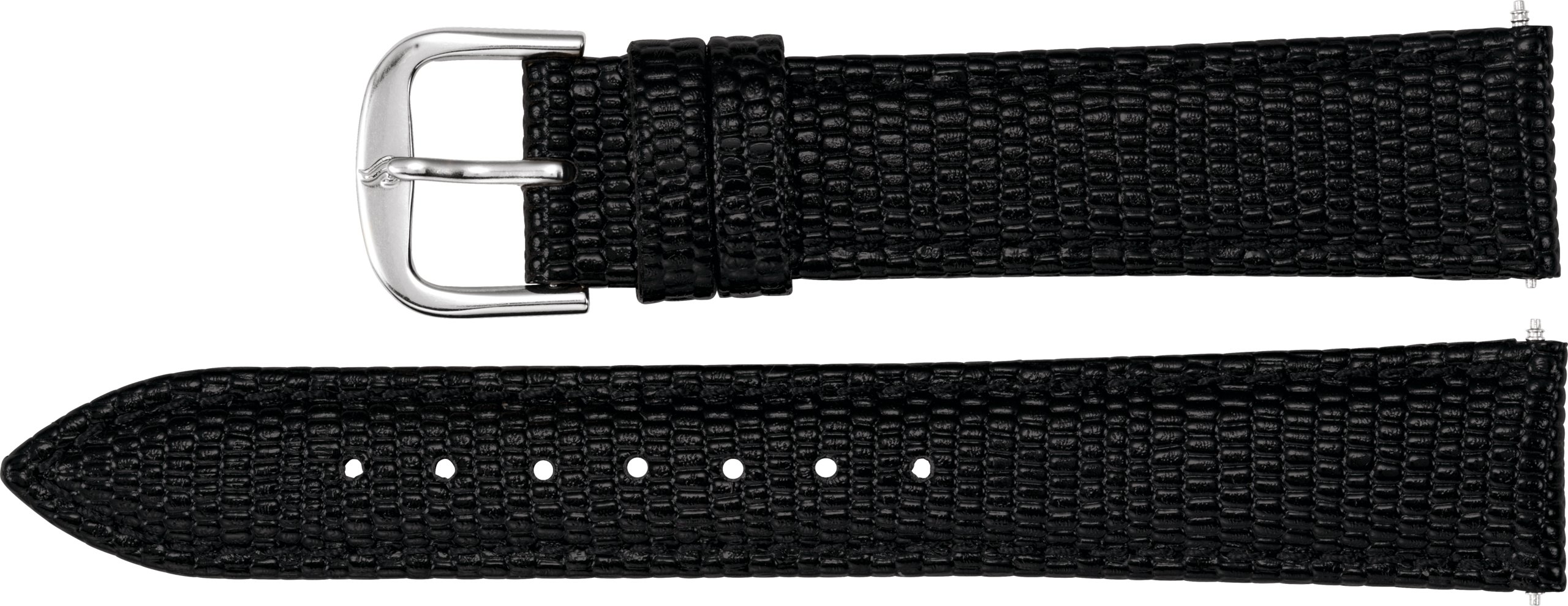 Men's Leather Lizard Grain Padded Watch Band