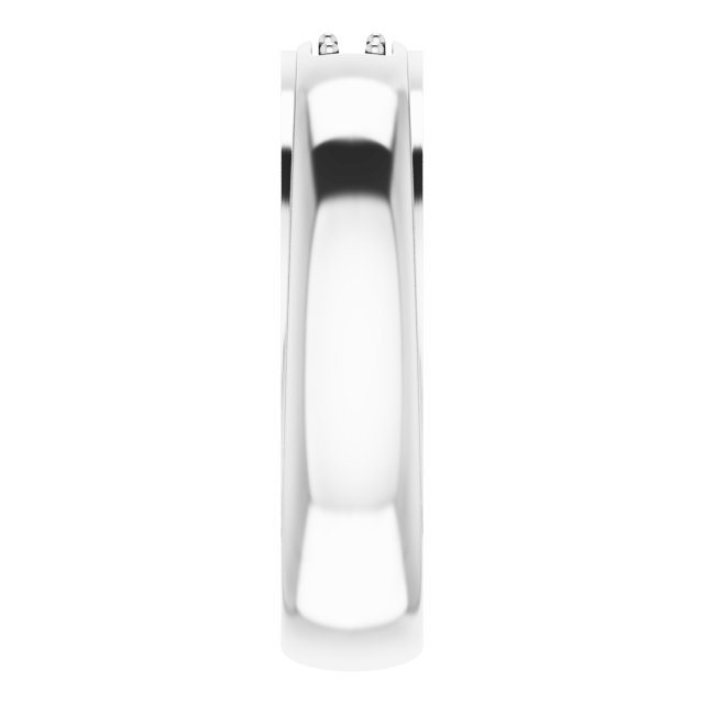 3 mm Asscher Mens Band Mounting view 4