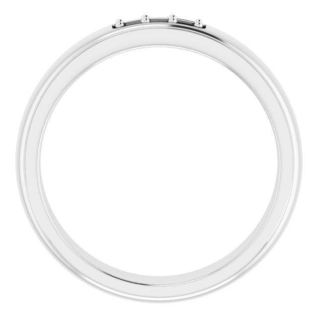 3 mm Asscher Mens Band Mounting view 2