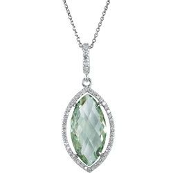 Halo-Styled Marquise-Shaped Dangle Pendant or Necklace