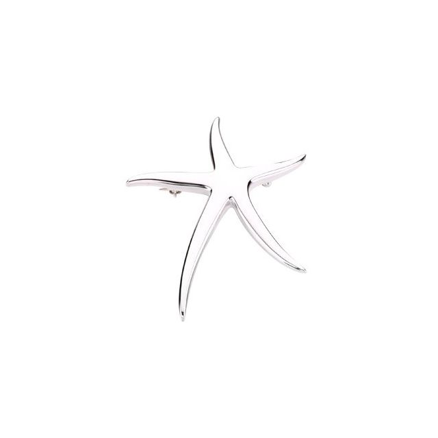 Sterling Silver 62.2x47.2 mm Starfish Brooch or Pendant
