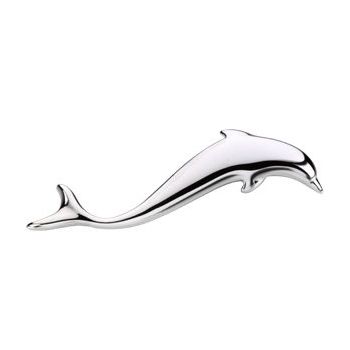 Sterling Silver 69.3x17 mm Dolphin Brooch or Pendant Ref. 2428377