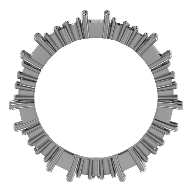 6x4 mm Oval Eternity Band Mounting view 2