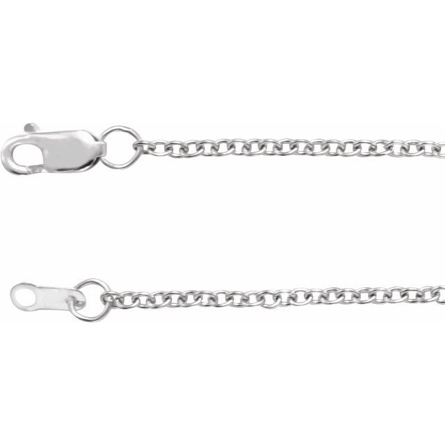 Rhodium-Plated Sterling Silver 1.5 mm Cable 24