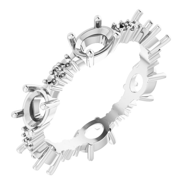 6x4 mm Oval Eternity Band Mounting — Saleh Jewelers