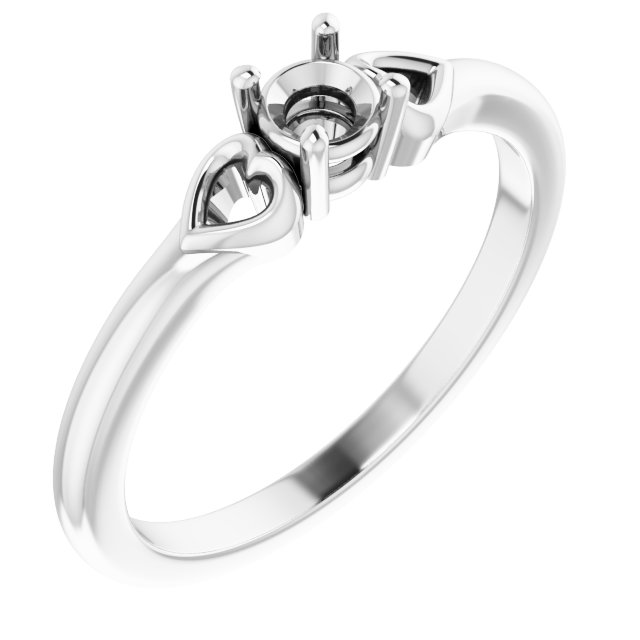 Solitaire Heart Ring