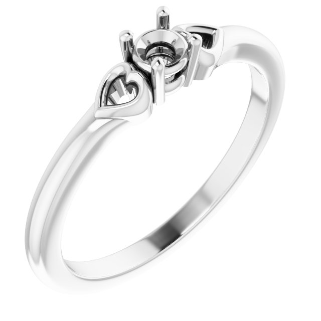 Solitaire Heart Ring