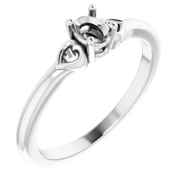 Solitaire Heart Ring