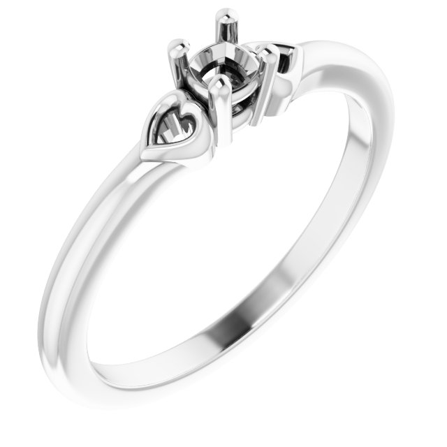Solitaire Heart Ring