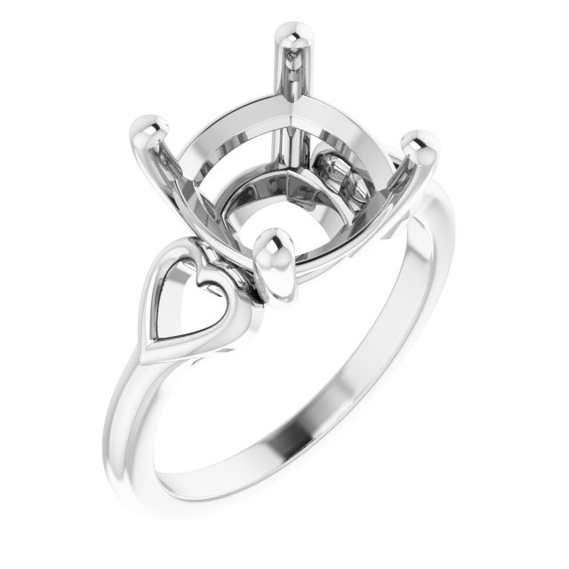 Solitaire Heart Ring