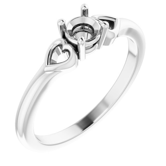 Solitaire Heart Ring
