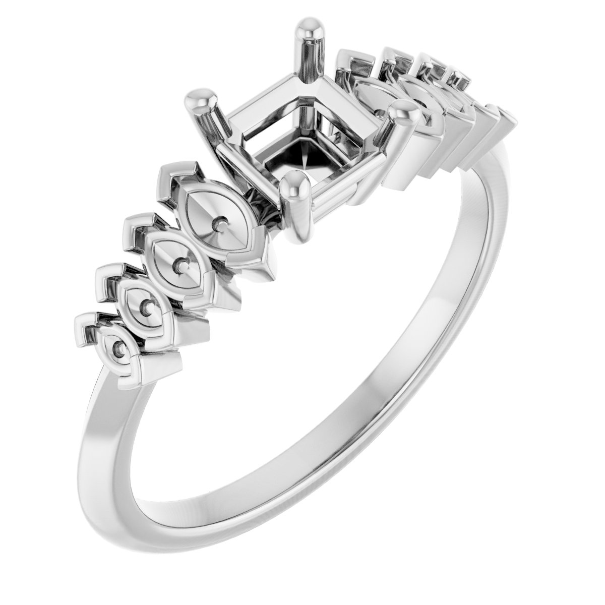 Accented Engagement Ring