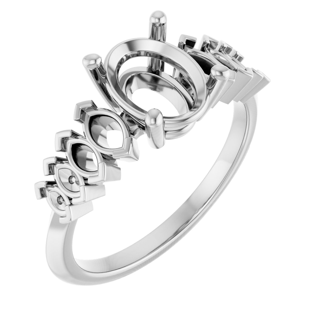 Accented Engagement Ring