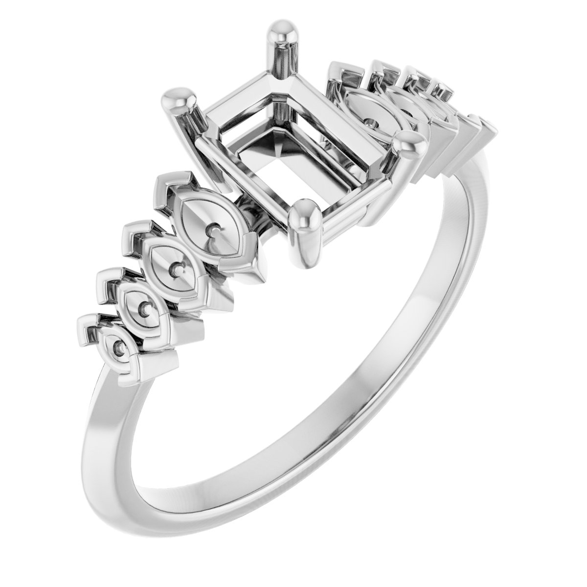 Accented Engagement Ring