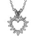 Platinum 1/5 CTW Natural Diamond Heart Pendant