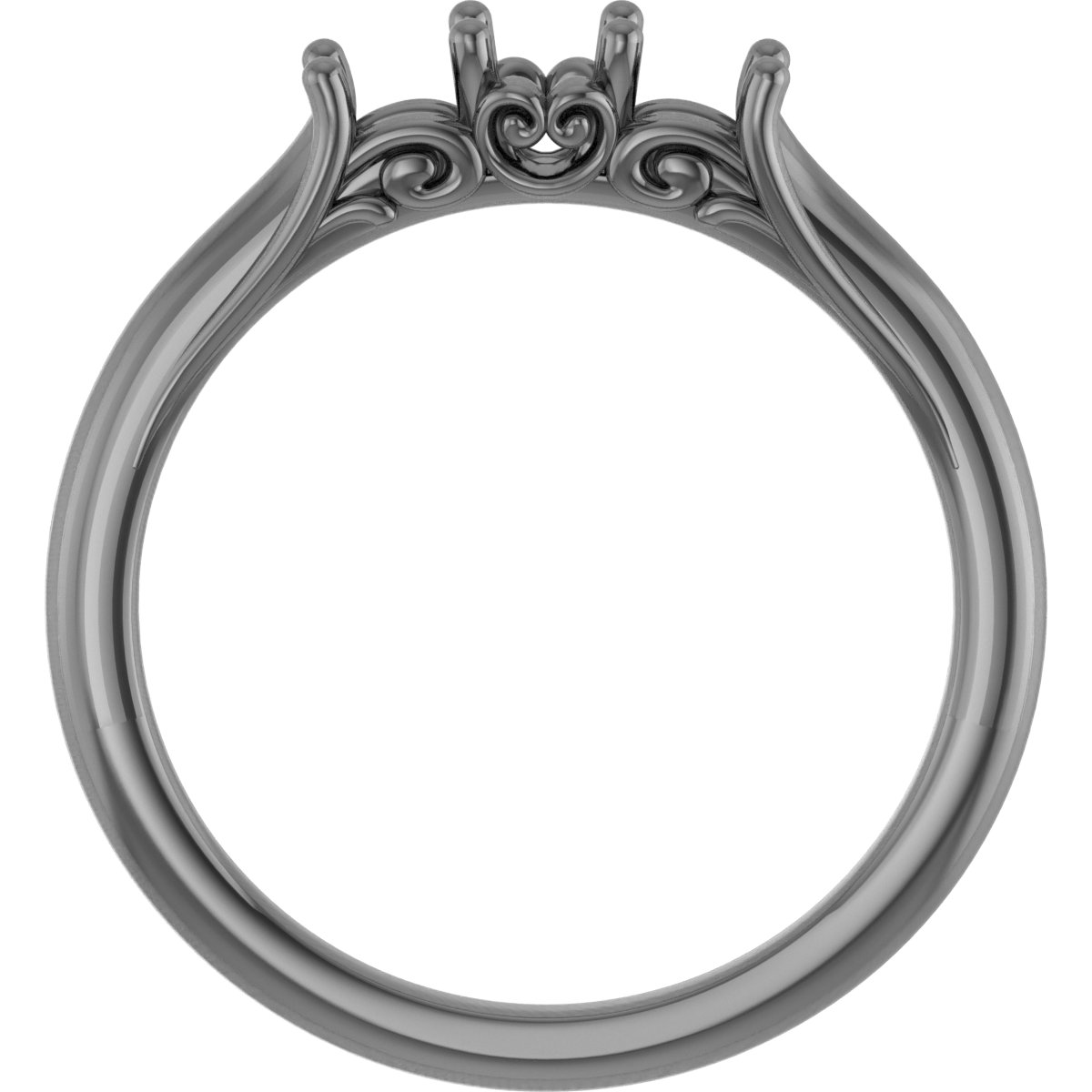 6x4 mm Oval Anniversary Band Mounting view 2