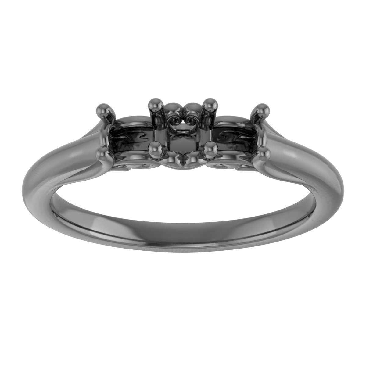 6x4 mm Oval Anniversary Band Mounting view 3