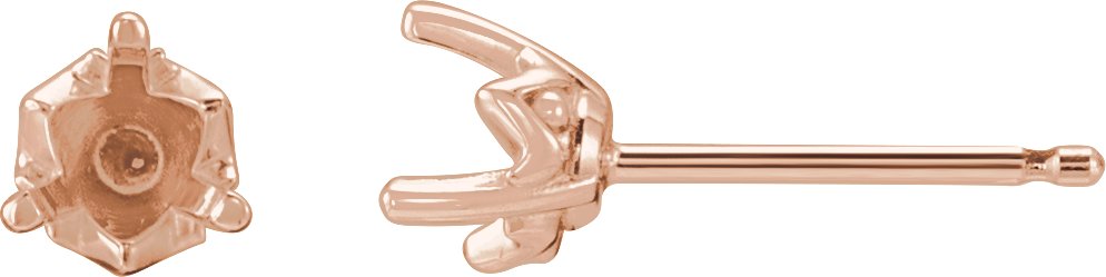 Round 3-Prong Stud Earrings
