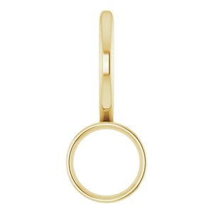 14K Yellow 4.5 mm Round Solitaire Charm/Pendant Mounting