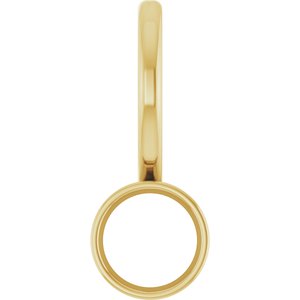 14K Yellow 4 mm Round Solitaire Charm/Pendant Mounting