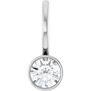 Sterling Silver 1/5 CTW Natural Diamond Charm/Pendant