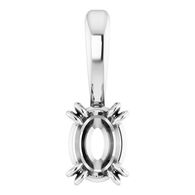 Oval 4-Prong Double-Claw Pendant