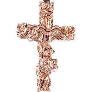Floral-Inspired Cross Pendant