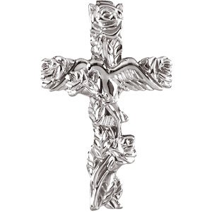 Floral-Inspired Cross Pendant