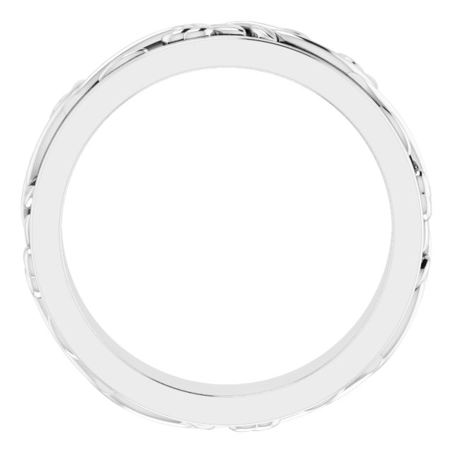 Sculptural Flat Band with Bead Blast Finish
