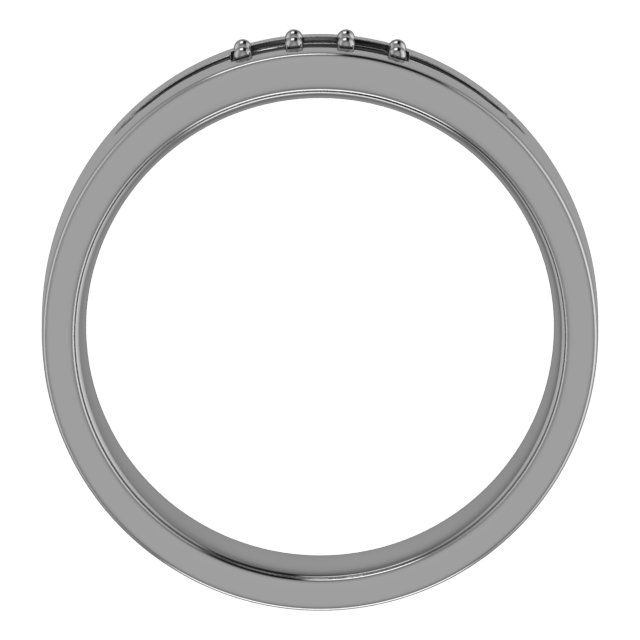 4.5x3 mm Emerald Mens Band Mounting view 2