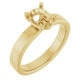 14K Yellow 8x6 mm Oval Solitaire Engagement Ring Mounting