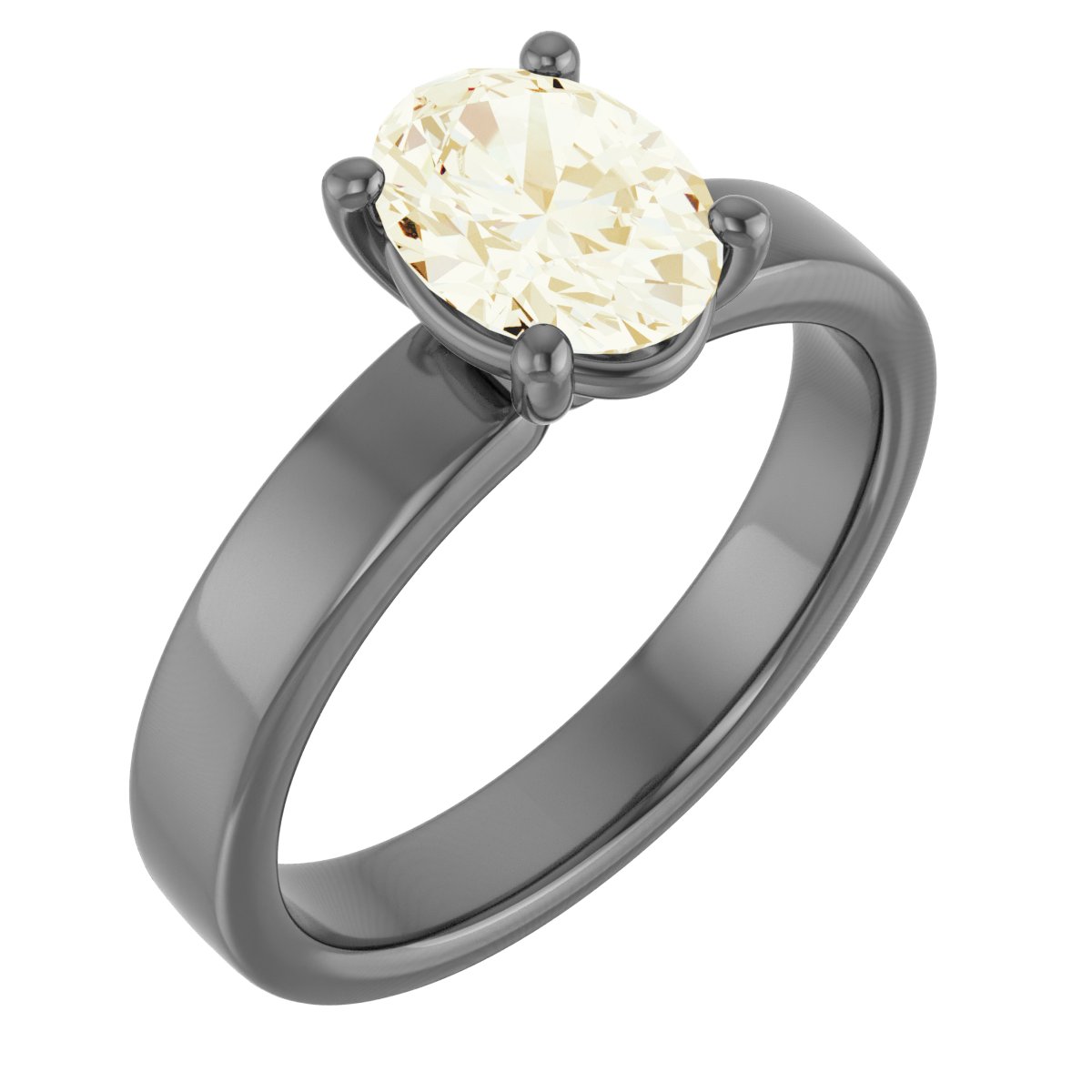 modern solitaire engagement ring