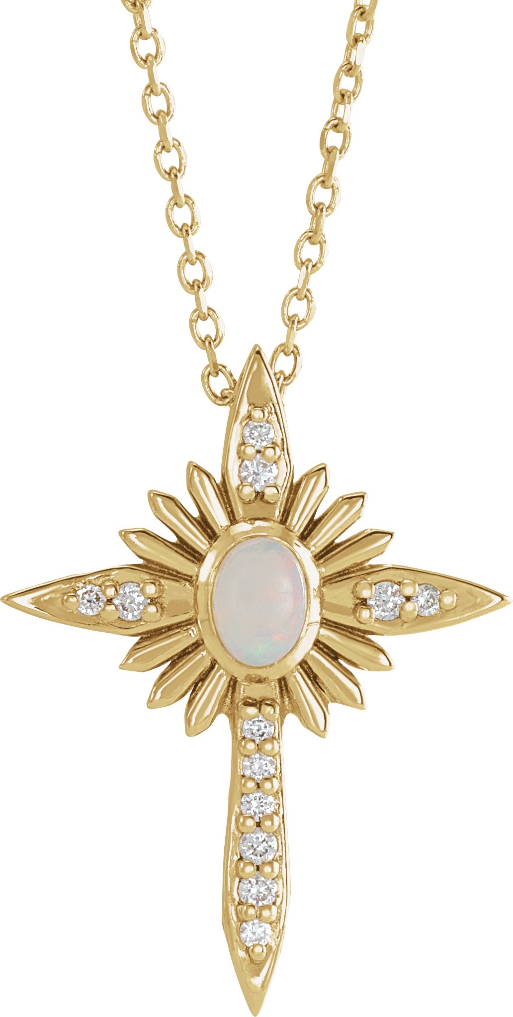 Accented Nativity Cross Necklace or Pendant