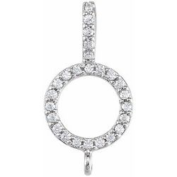 Halo-Styled Dangle Pendant Trim with Round Frame