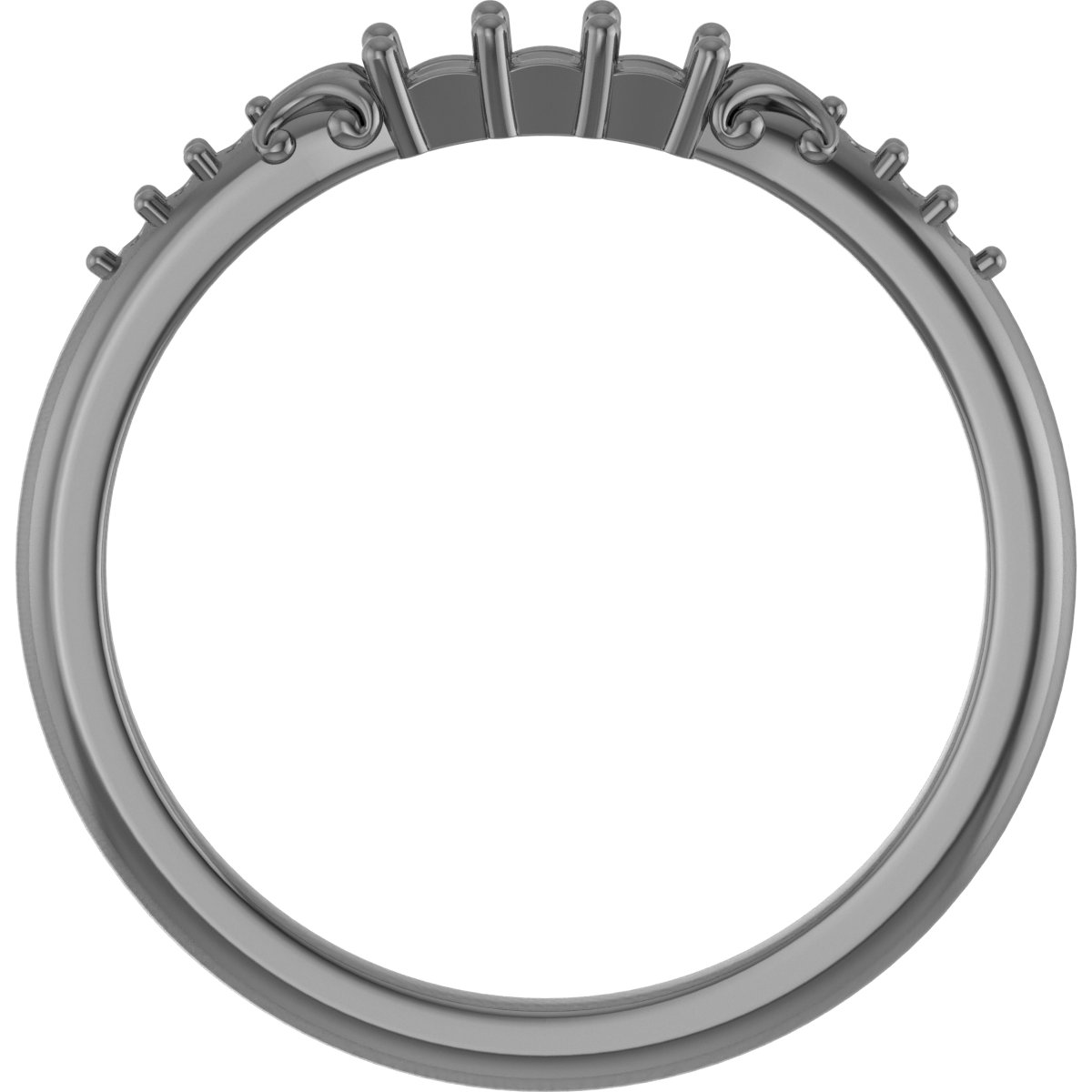 6x4 mm Oval Anniversary Band Mounting view 2