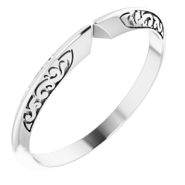 Lightweight Laser-Engraved Open Shank for 4 Prong or 6-Prong