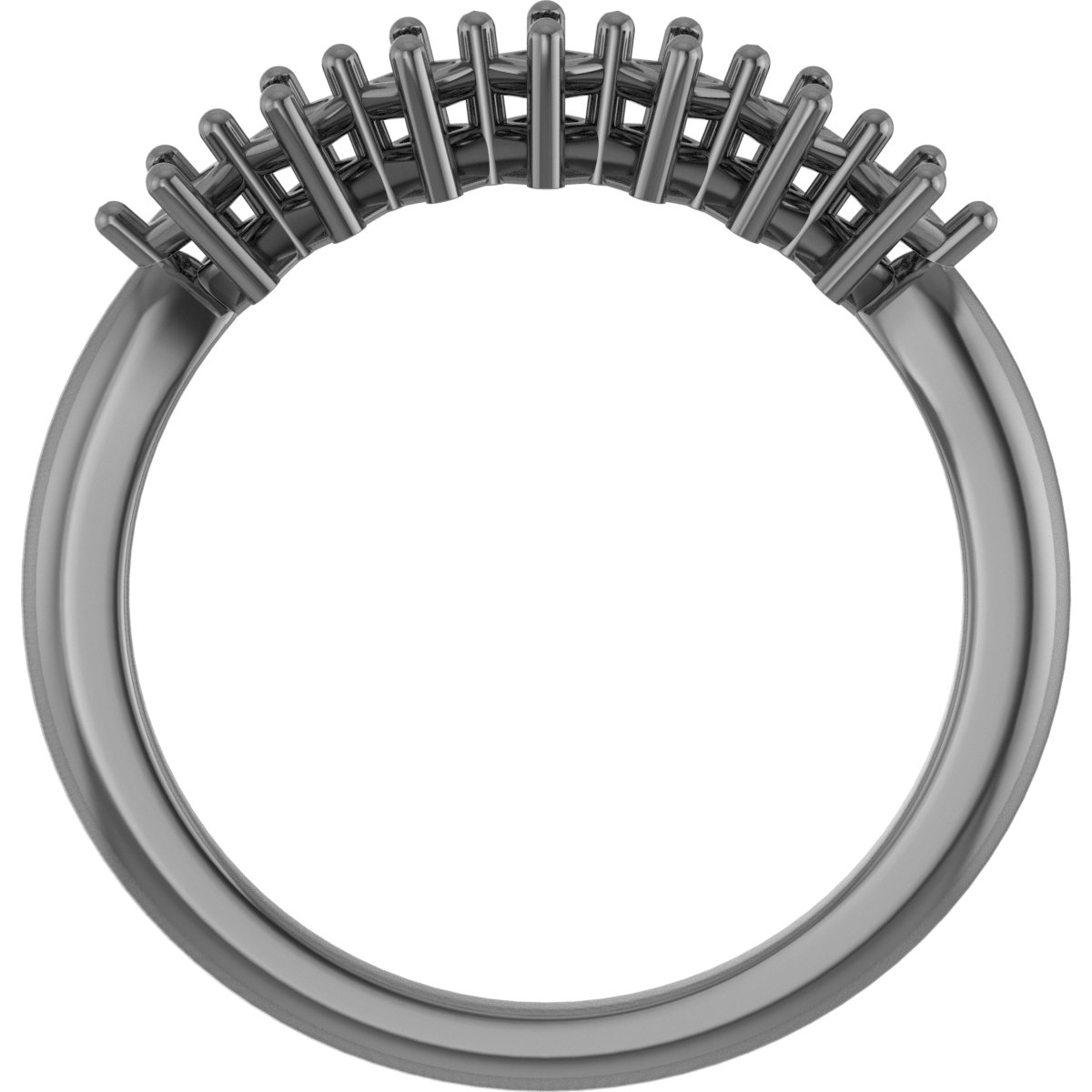 6x4 mm Oval Anniversary Band Mounting view 2