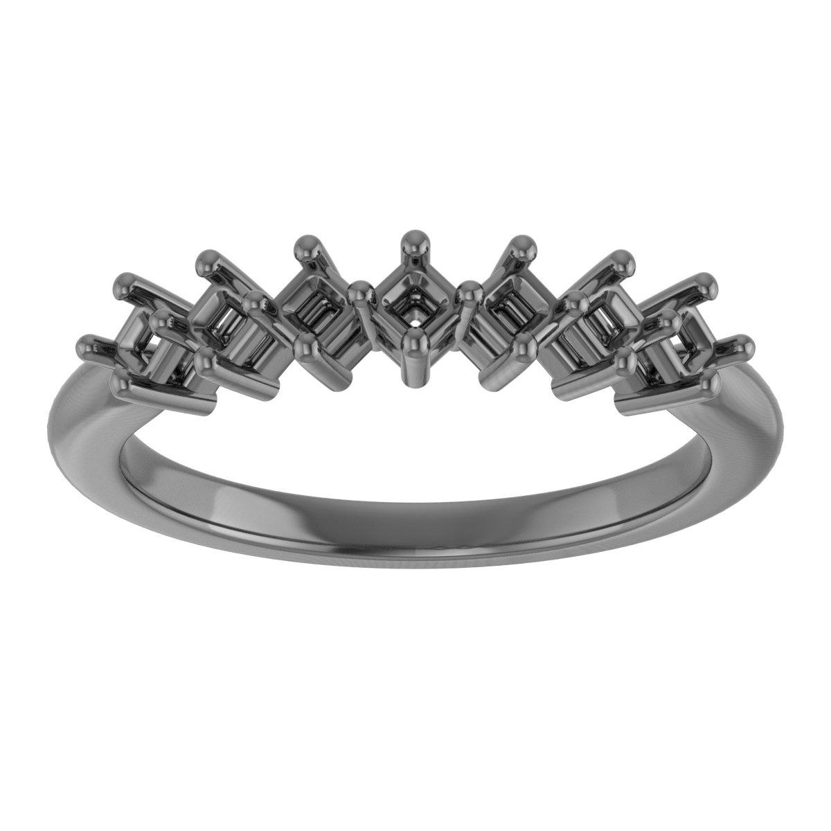 6x4 mm Oval Anniversary Band Mounting view 3