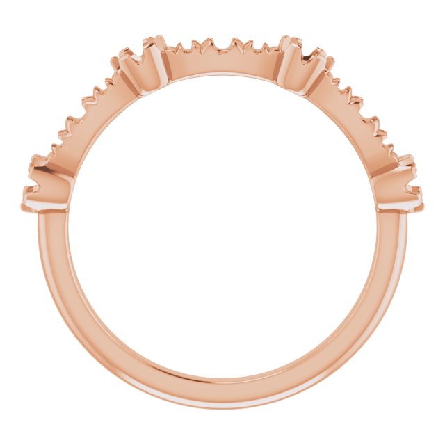Alternative view of 1/3 CTW Natural Diamond Anniversary Band – 14K Rose Gold