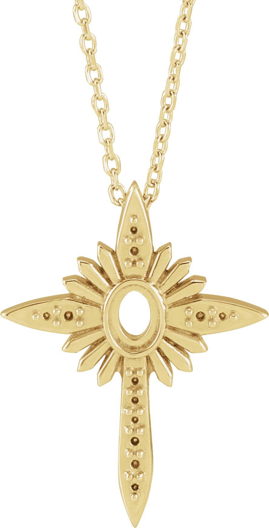 Accented Nativity Cross Necklace or Pendant
